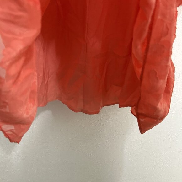 Alex Marie Dress Coral Peach Floral Fit And Flare Size 10 Long Sleeve NWT $158 - Picture 13 of 13